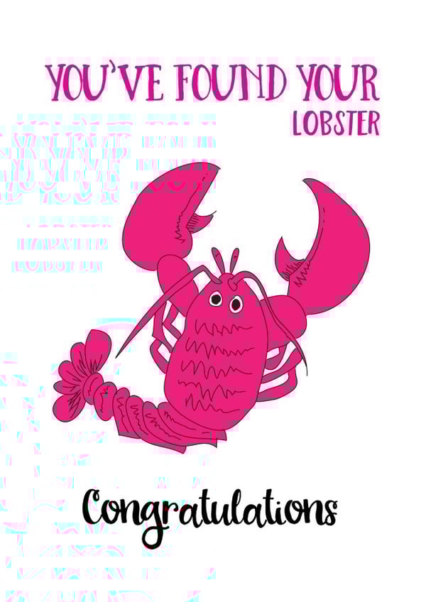 Lobster engagement card created by Afewhometruths