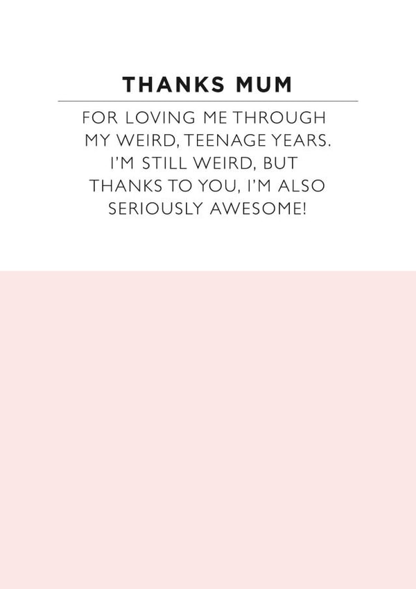 mum pink Mothers Day Card 30837 created by Doodlelove