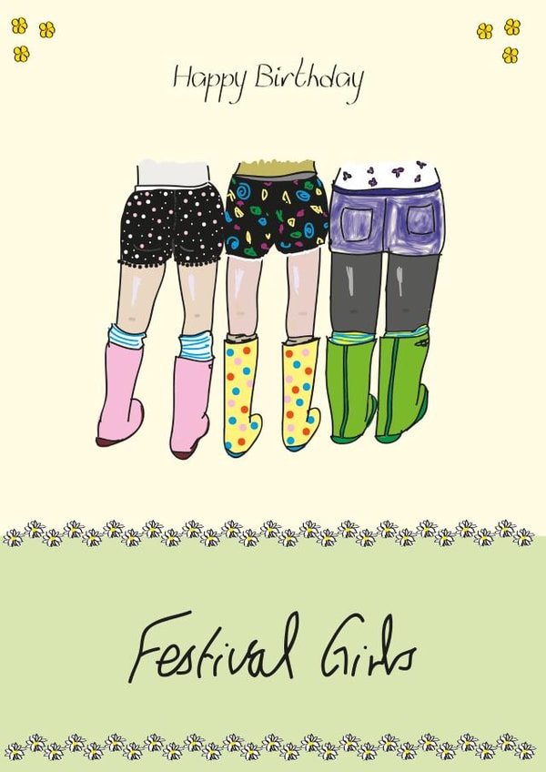 girly friendship Birthday Card 6977 created by Curly Girly