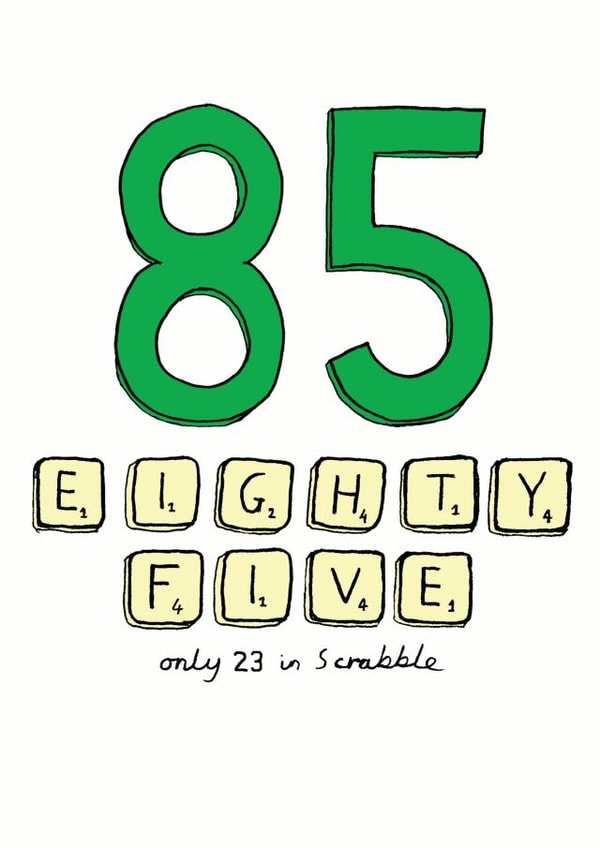 85 85th Birthday Card 7019 created by A Ray of Sunshine Cards