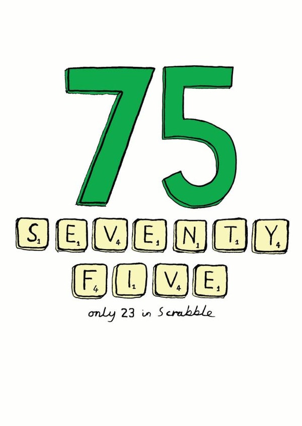 75 75th Birthday Card 7020 created by A Ray of Sunshine Cards