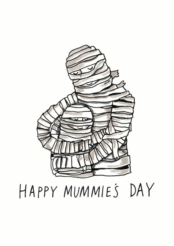 mummy egyptian Mothers Day Card 5505 created by Jelly Armchair