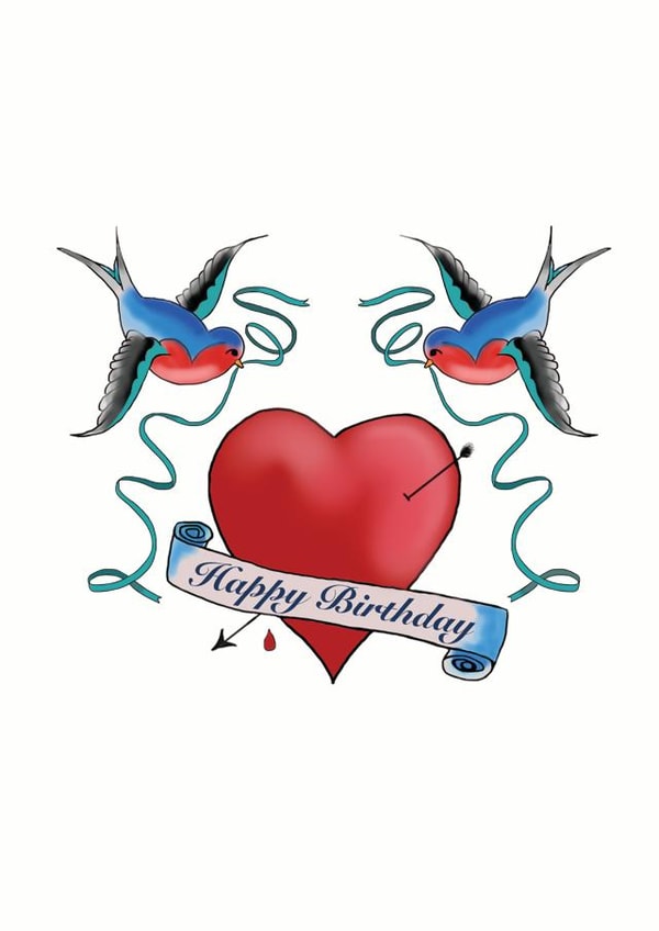 birthday tattoo Birthday Card 30911 created by Sailor Made