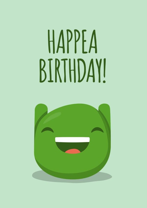 pea pun Birthday Card 8484 created by Coffee + Unicorns