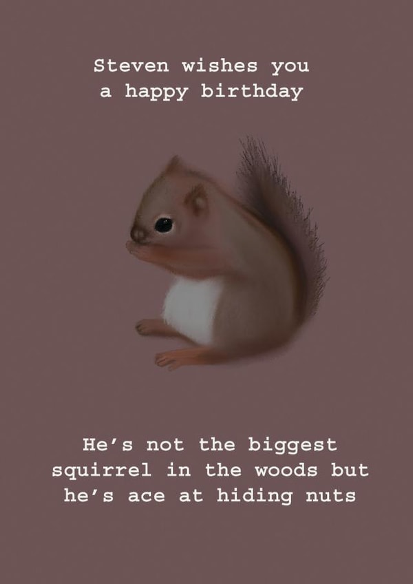 birthday squirrel Card 30918 created by Sailor Made