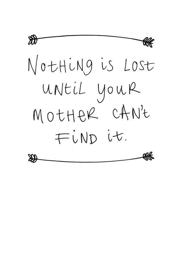 nothing lost Mothers Day Card 6147 created by Rachel Storey Illustration