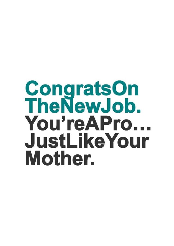 congratulations cheeky New Job Card 5681 created by Redrakoon