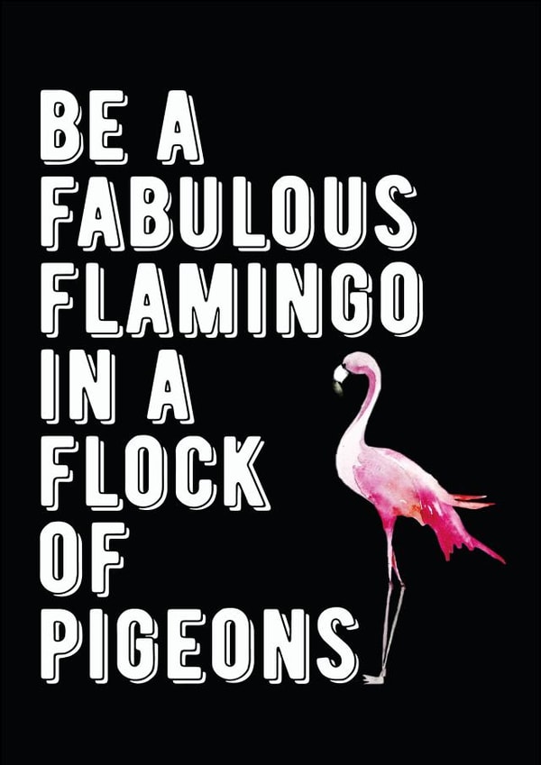 Be a fabulous flamingo card created by Filthy Sentiments