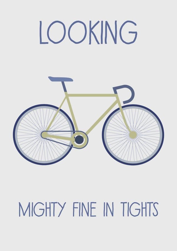 cylist cycling Love & Friendship Card 30966 created by Rudi & Co.