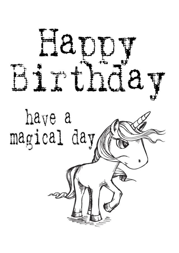 unicorn magical Birthday Card 31177 created by Silly Sentiments