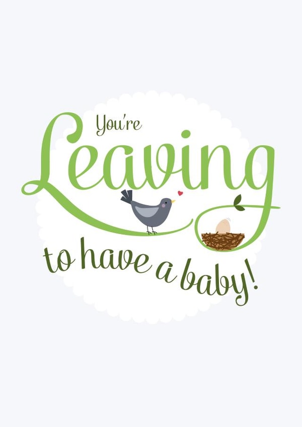 leaving pregnant Leaving Card 3795 created by Wink Design - Michelle Roberts