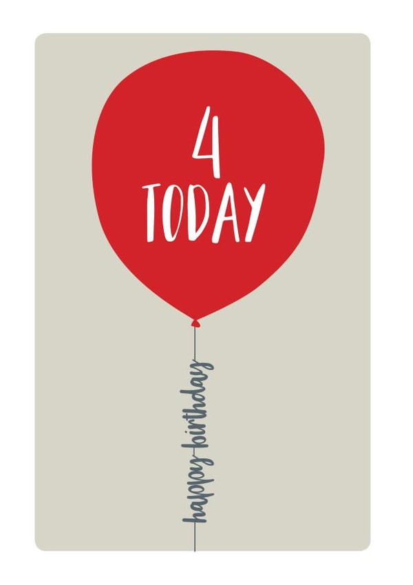 4 4th Birthday Card 31194 created by Spotty N Stripy