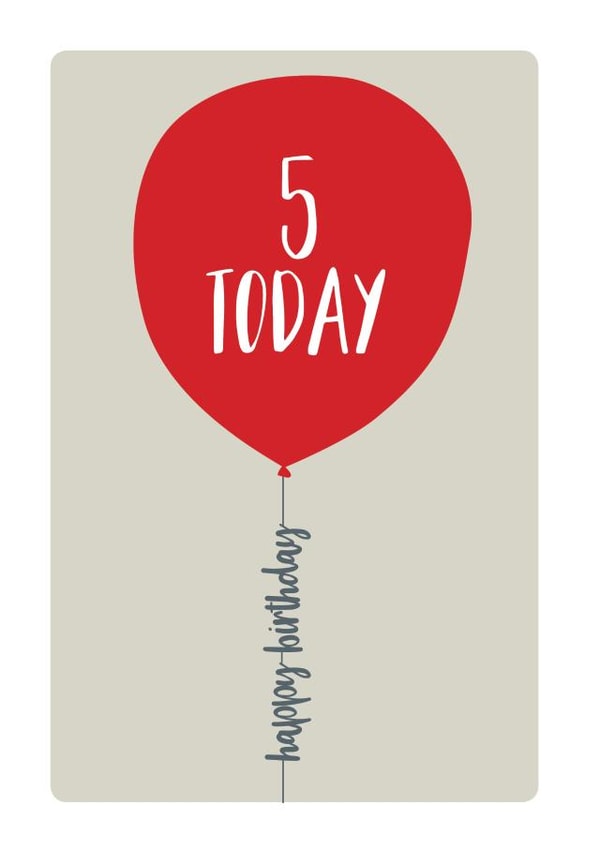 fifth 5th Birthday Card 8749 created by Spotty N Stripy