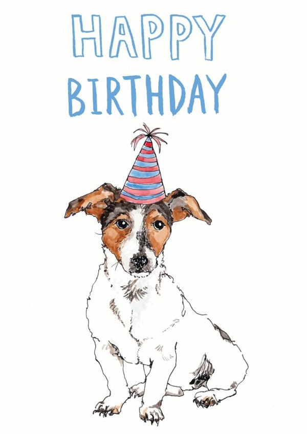 Happy birthday jack russel dog card created by Bramble Designs