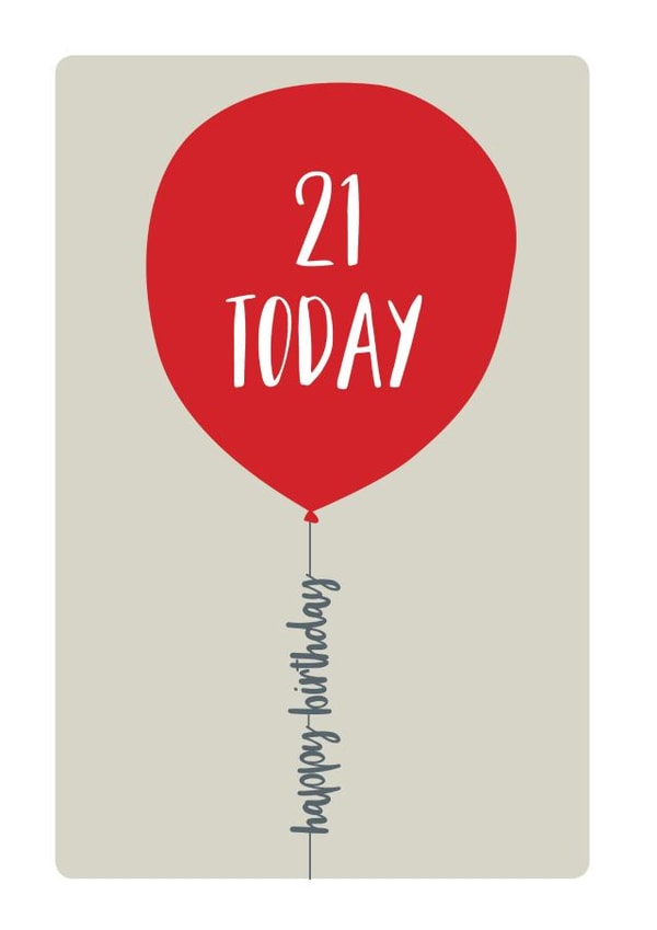 21st twentyfirst Birthday Card 8753 created by Spotty N Stripy