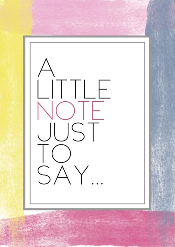 A little note just to say card created by Always Sparkle