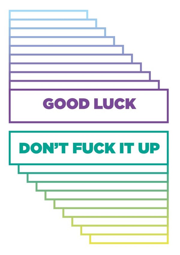 Good Luck Funny Good Luck Card 8510 created by Thirty Mussels