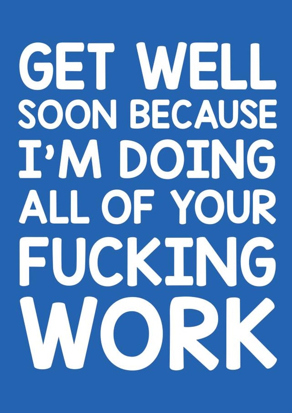 Get Well Funny Get Well Card 8511 created by Thirty Mussels