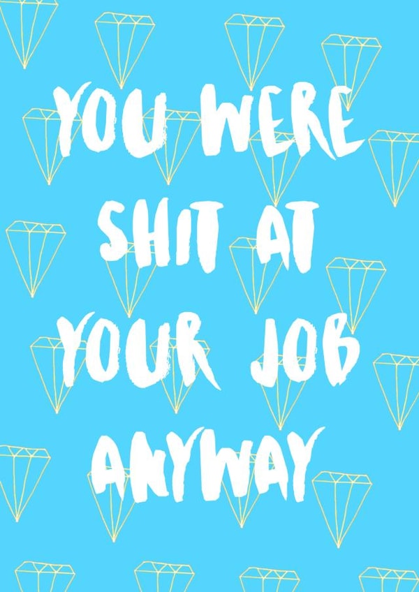 new job Leaving Card 6327 created by Diffydolls