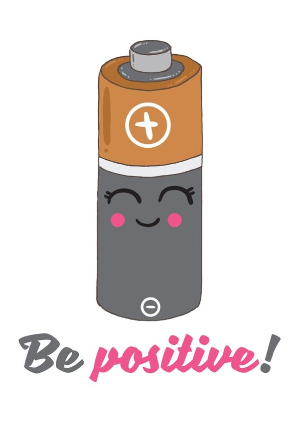 battery funny Good Luck Card 1233 created by Adrian Serghie