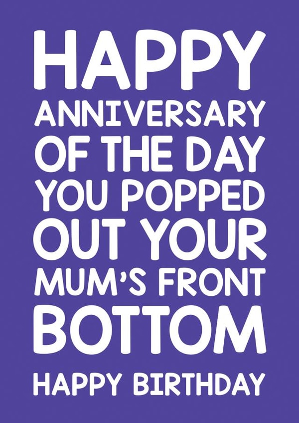 Birthday Anniversary Birthday Card 8515 created by Thirty Mussels