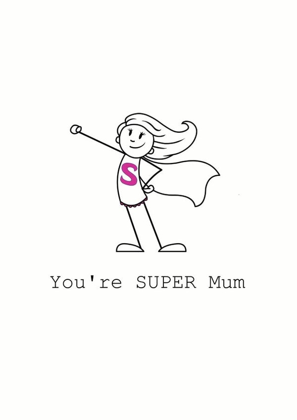 SuperMum Super Mothers Day Card 31273 created by Miss Shelly Designs