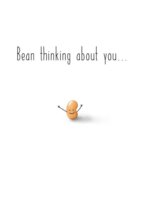 bean thinking Thinking of you Card 8827 created by Claire Thomson