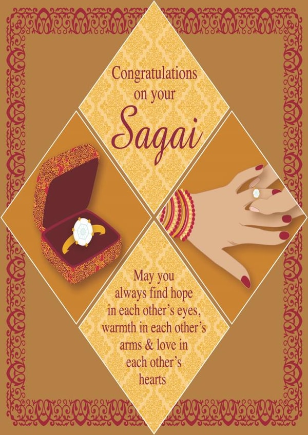SagaiCard EngagementCard Card 31301 created by Personalised Celebrations