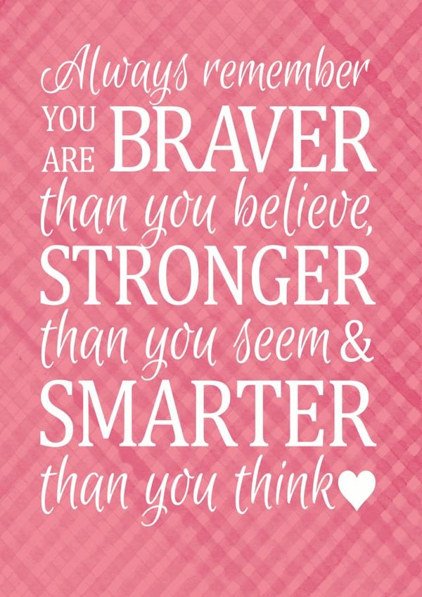 braver stonger Thinking of you Card 8868 created by Duckduckle Design
