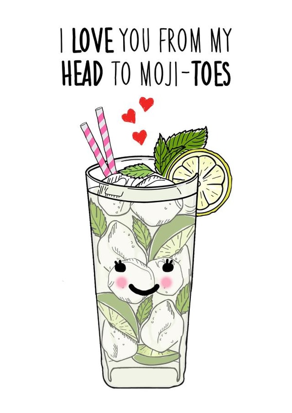 Mojito Illustration Love & Friendship Card 31398 created by Of Life & Lemons Ltd.