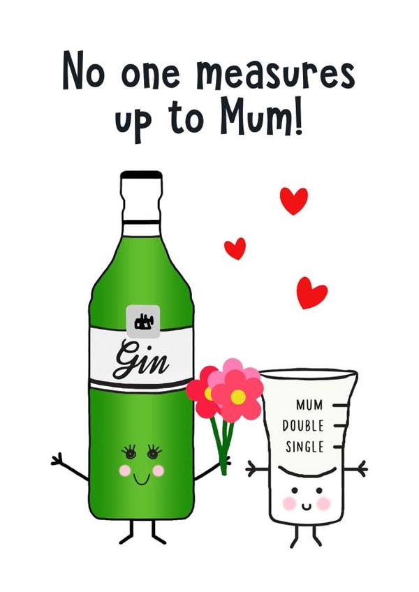 Funny Gin Mother's Day. Card created by Of Life & Lemons Ltd.