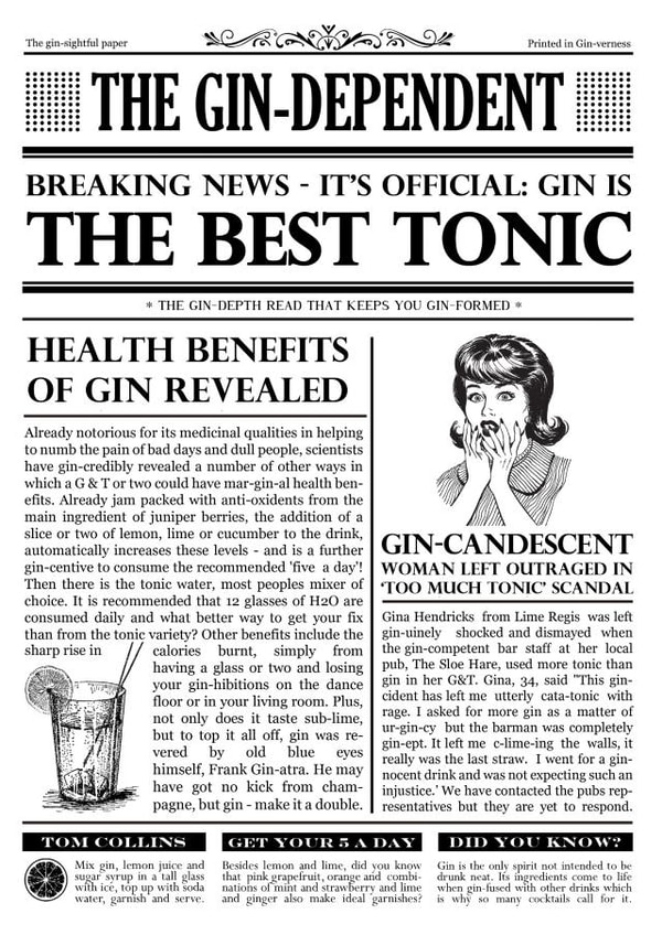 Gin funny Love & Friendship Card 8915 created by Of Life & Lemons Ltd.