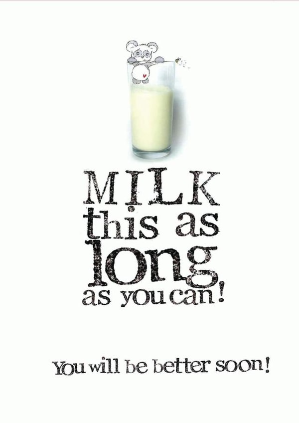 MILK GET Get Well Card 8962 created by VICKI BRETT
