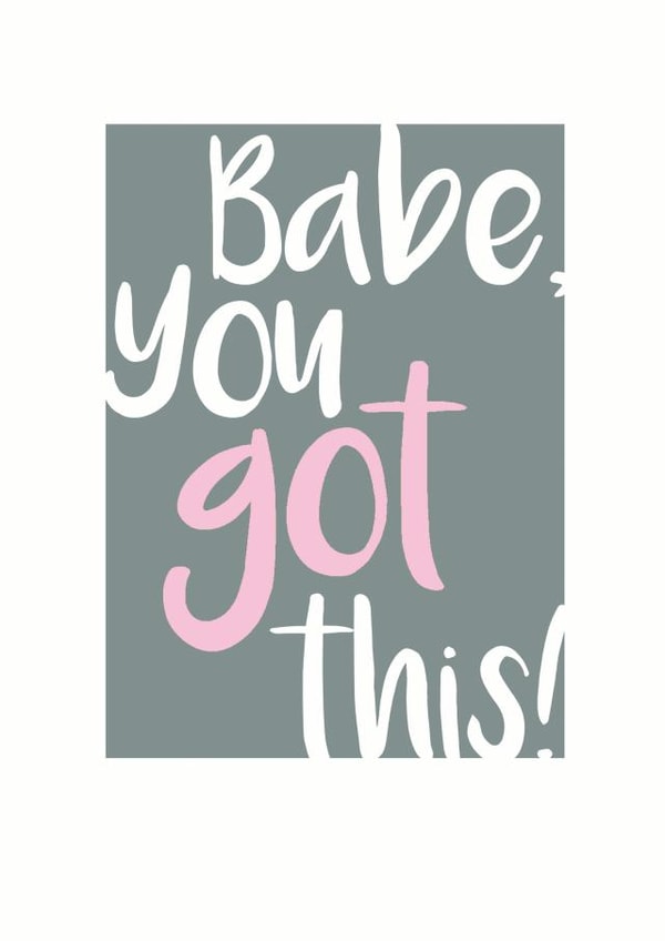 Babe you Good Luck Card 8873 created by Duckduckle Design