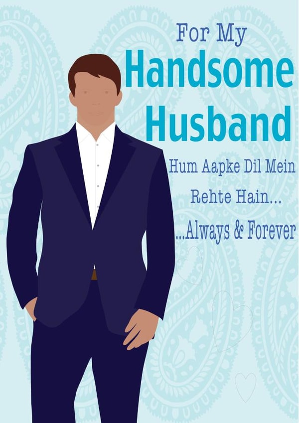 Husband Male Birthday Card 31304 created by Personalised Celebrations