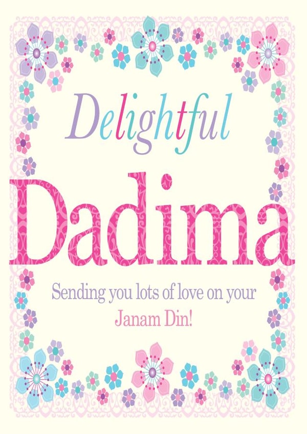 baa dadima Birthday Card 31307 created by Personalised Celebrations