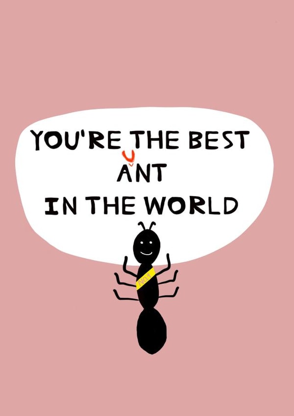Cute Birthday Card - Auntie - Pun - You're The Best Aunt In The World created by Peter Cole