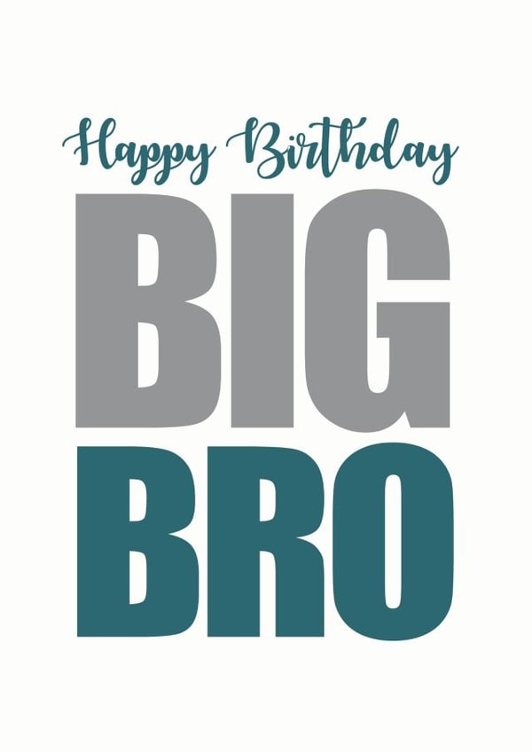 Big bro birthday card created by Duckduckle Design