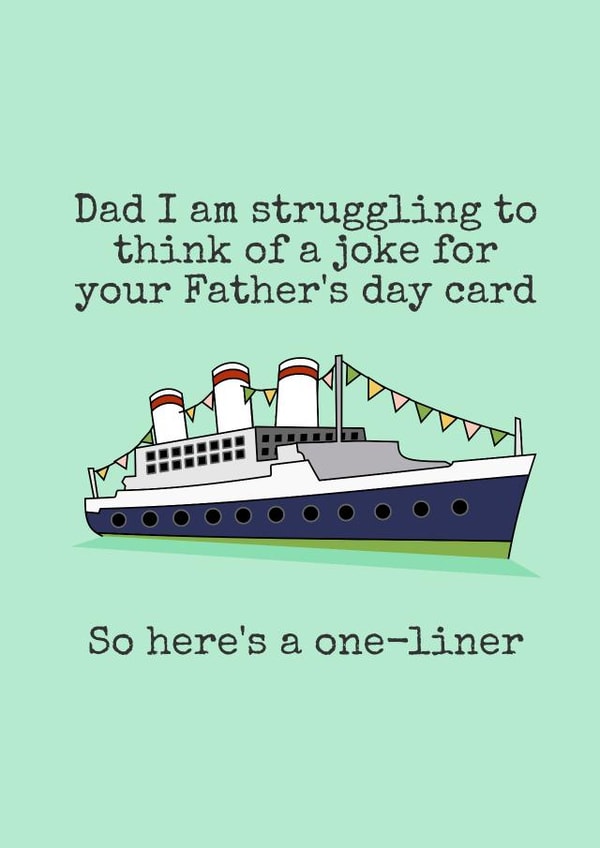One-liner Father's Day card created by Doodle Dot Design Co