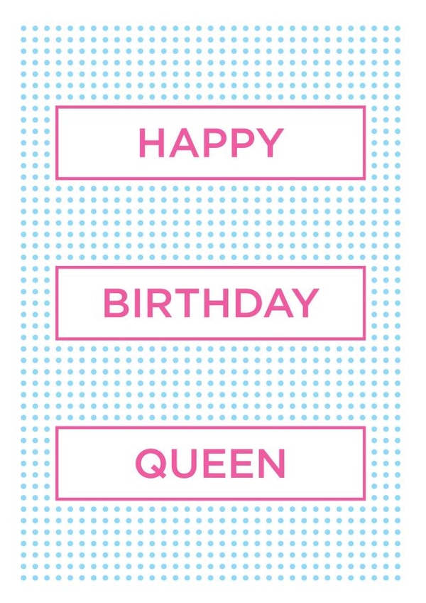 GAy Queen Birthday Card 30988 created by Thirty Mussels