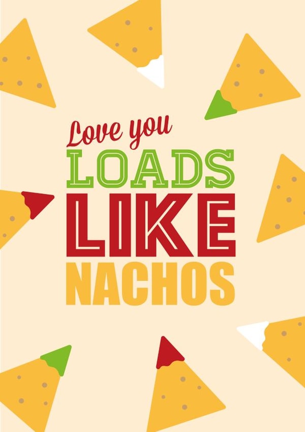 nachos food Love & Friendship Card 31643 created by Lovely Cuppa