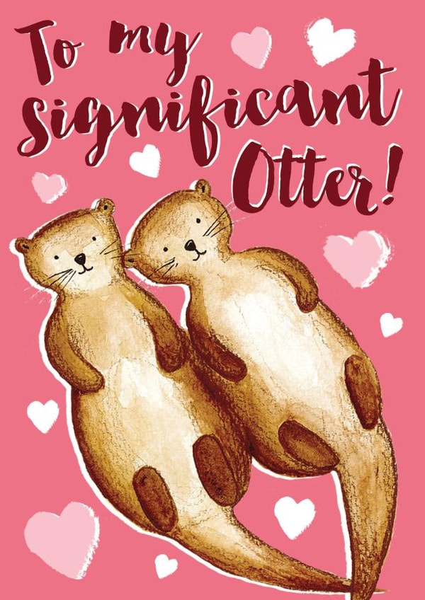 otter animal Anniversary Card 31695 created by Alexia Claire