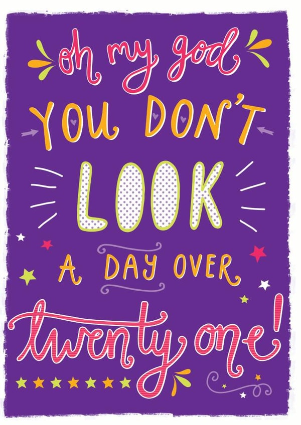 birthday typography Birthday Card 7798 created by Katie Ruby Illustration