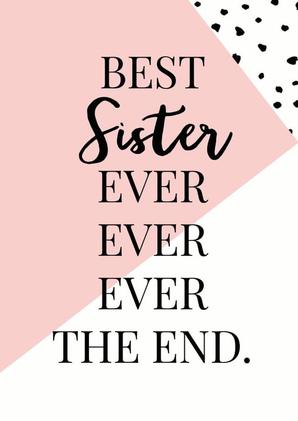 Best sister ever card created by Oh So Serendipity