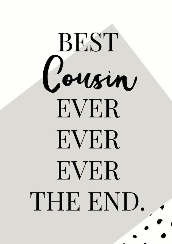 Best cousin ever card created by Oh So Serendipity