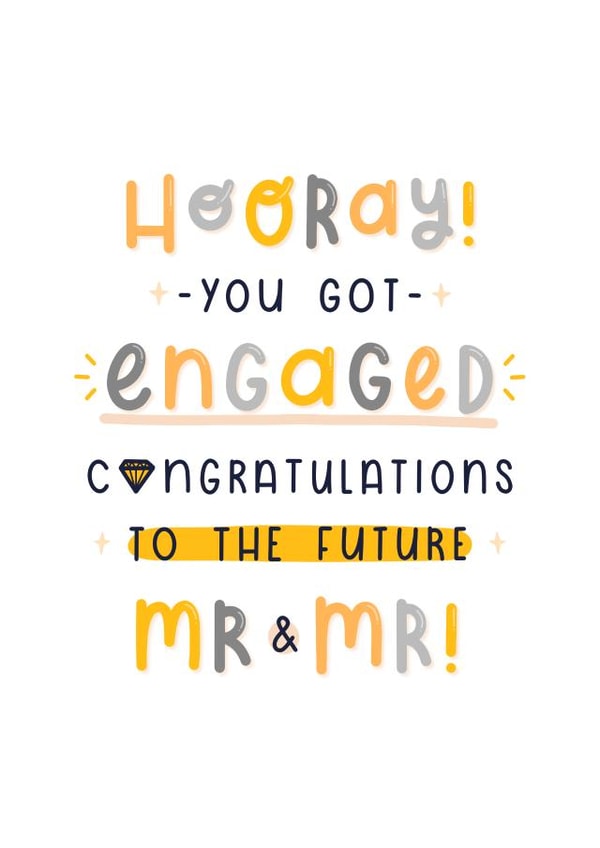 Mr and Mr - Engagement Card created by Joanne Hawker