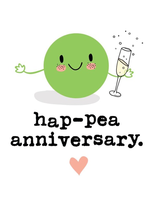 Cute Anniversary Card - Pun - Happea Anniversary created by Mrs Best Paper Co.