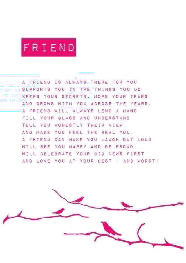 friend friendship Love & Friendship Card 8650 created by Joanna Miller