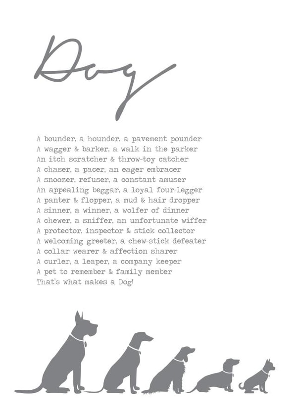 dog poem Just because Card 8651 created by Joanna Miller