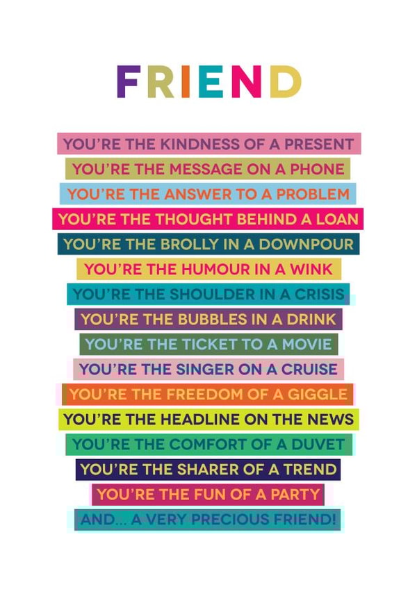 friend poem Love & Friendship Card 8655 created by Joanna Miller